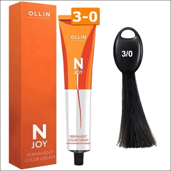 

Крем-краска Ollin Professional N-Joy Color Cream 3/0 темный шатен 100 мл