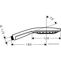 Душевая лейка Hansgrohe Raindance Select S 150 Air (28587000)