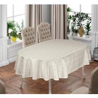 Скатерть DO&CO Karanfil Овальная 160x220 12225 (кремовый)