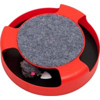 Игрушка для кошек Пижон Игровой комплекс с подвижной мышкой 6253488 (красный)