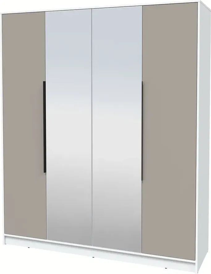 

Шкаф распашной Интерлиния Концепт КТ-Ш4з Глосс (белый платинум/луна)