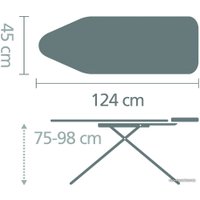 Гладильная доска Brabantia C 124x45 см 140648 (лаванда/каркас серый металлик)