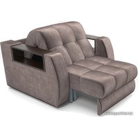 Кресло-кровать Мебель-АРС Барон №3 (бархат, серо-шоколадный Star Velvet 60 Cofee)