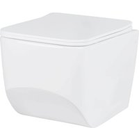 Унитаз подвесной Roxen Boro One Rimless 6 в 1 StounFix Dual Fresh 506177 (кнопка: белый глянец)