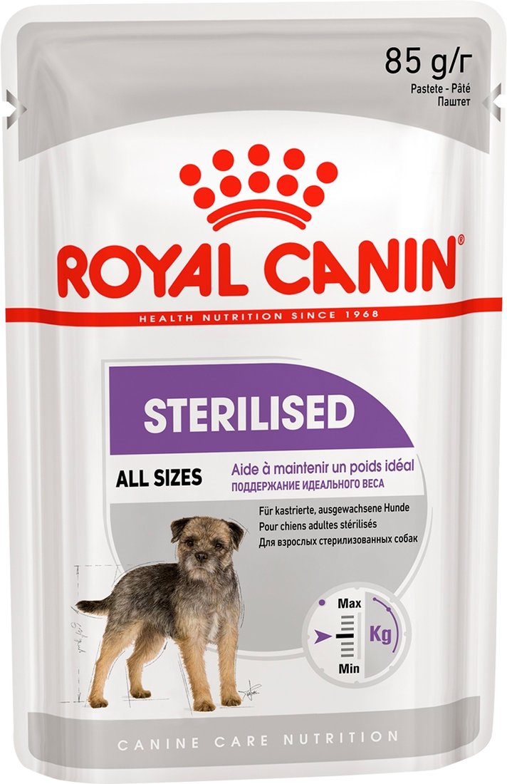 

Пресервы Royal Canin Sterilised Pouch Loaf 0.085 кг