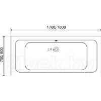 Ванна Lauter Olympia 180x80 21100080 (с ножками и лицевым экраном)