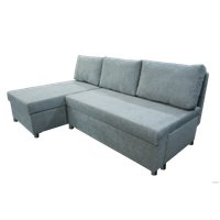 Угловой диван Mio Tesoro Farris 4УС+0Пд (шенилл, Santos Light Grey)