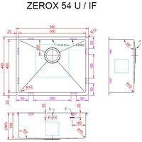 Кухонная мойка ZorG Zerox 54 U / IF PVD Gold