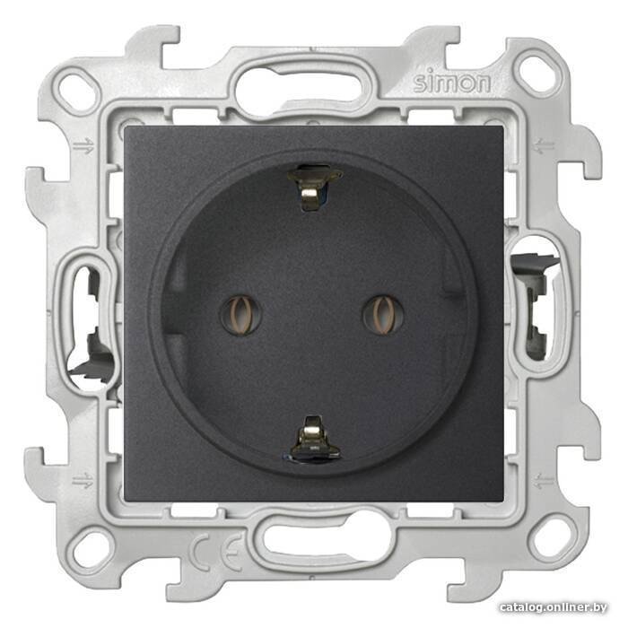 Розетка Simon 2420434-038 (графит)