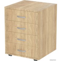 Тумба Seven Dreams SD-253 выкатная 4 ящика (дуб сонома)