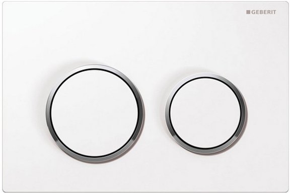 

Панель смыва Geberit Omega 20 115.085.KJ.1 (белый глянец/хром белый)