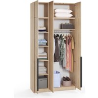 Шкаф распашной Soma Lord Black 3-х створчатый 120x240 (дуб сонома)