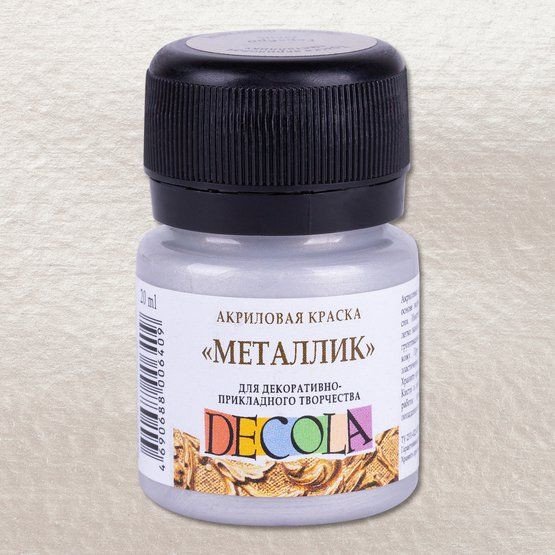 Акриловая краска Невская палитра Декола 4926966 (20 мл, 966 серебро)