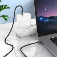 Кабель Borofone BX104 USB Type-C - USB Type-C (1 м, черный)