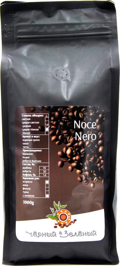 

Кофе Чёрный & Зелёный Noce Nero зерновой 1 кг