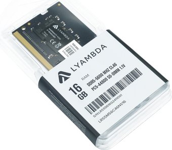Оперативная память Lyambda 16ГБ DDR5 SODIMM 5600 МГц LRS5M56C46N1/16