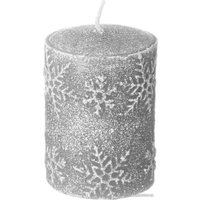Фигурная свеча Bronco Снежинки 315-180 (серый)