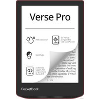 Электронная книга PocketBook A4 634 Verse Pro (страстно-красный)