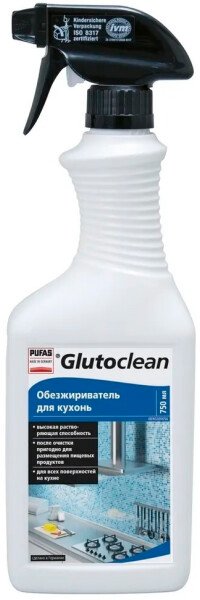 

Средство для кухни Pufas Glutoclean обезжириватель для кухонь (750 мл)