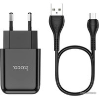 Сетевое зарядное Hoco N2 microUSB (черный)