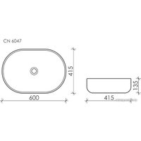 Умывальник Ceramica Nova Element CN6047MC