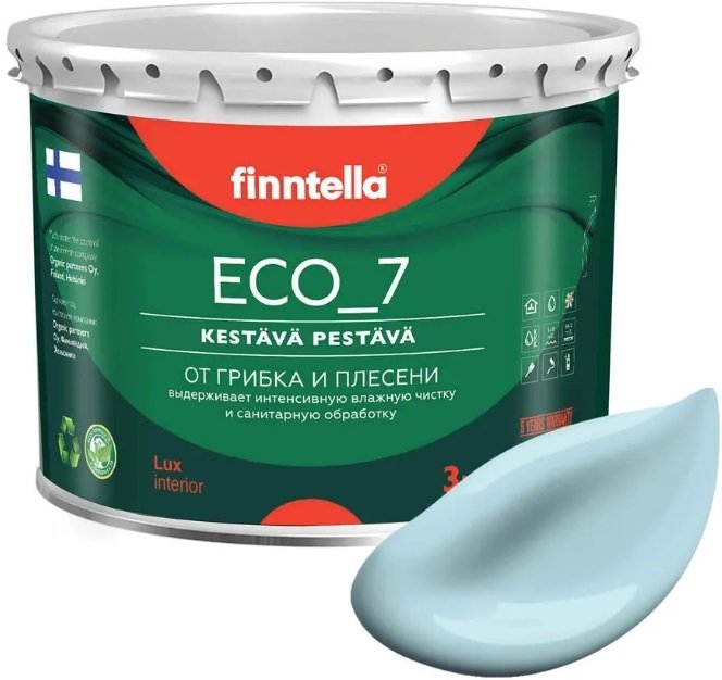 

Краска Finntella Eco 7 Jaata F-09-2-3-FL018 2.7 л (светло-голубой)