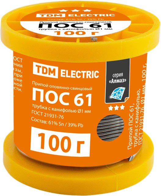 

Припой TDM Electric Алмаз ПОС 61 SQ1025-0304