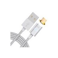 Кабель Hoco U16 Magnetic USB Type-A - microUSB (1.2 м, серебристый)