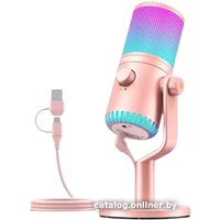 Проводной микрофон Maono DM30 RGB (розовый)