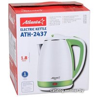 Электрический чайник Atlanta ATH-2437 (белый/зеленый)
