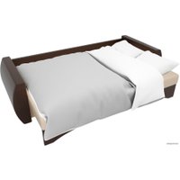 Диван Лига диванов Сатурн 28164 (экокожа, бежевый/коричневый)