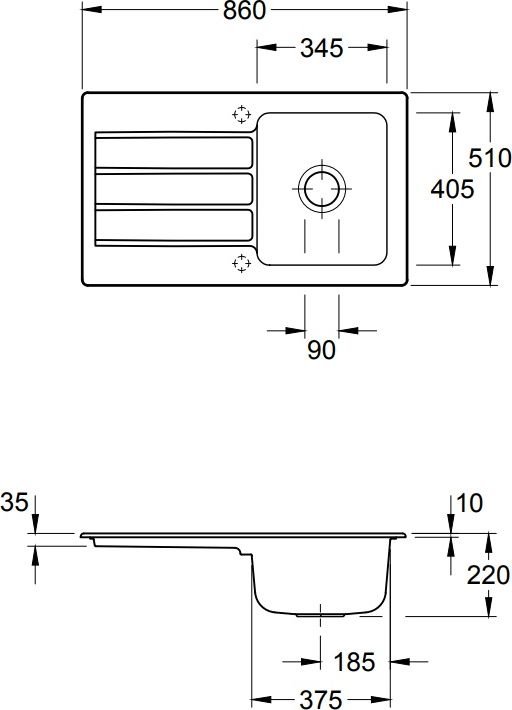 

Кухонная мойка Villeroy & Boch Architectura 50 335001J0