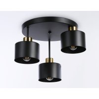 Люстра средней высоты Ambrella light Traditional TR8121/3 BK/BS (черный/латунь)