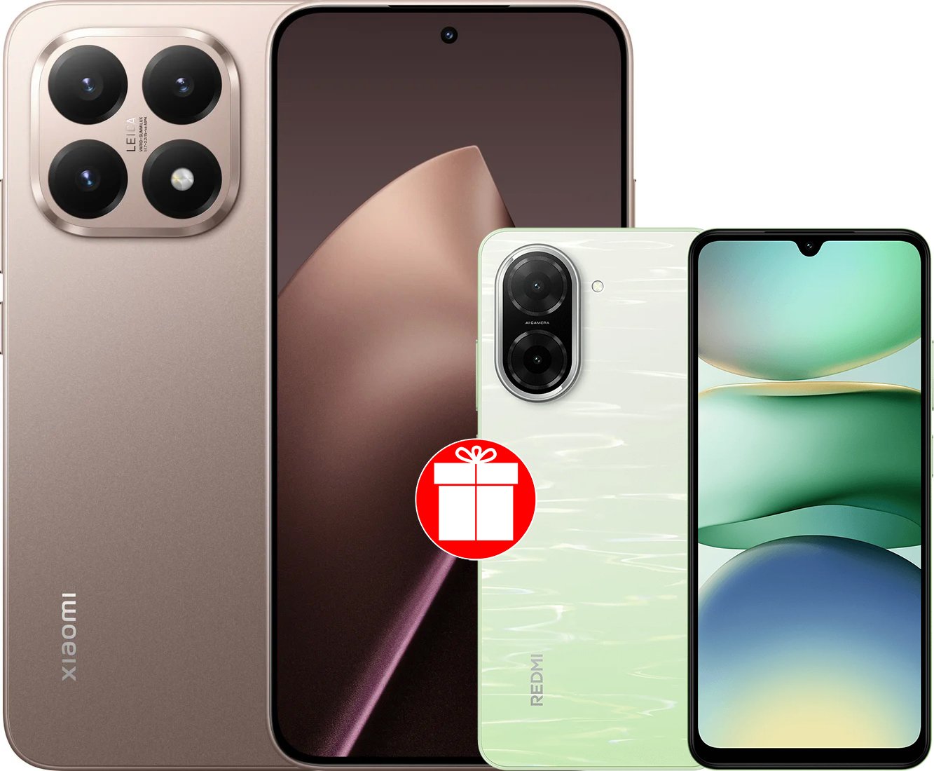 

Телефон Xiaomi 15T 12GB/512GB международная версия (розовое золото) + Xiaomi Redmi A5 4GB/128GB (зеленое озеро) по акции