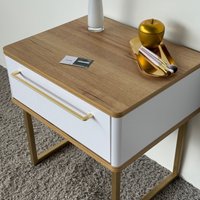 Тумба Shtabe Royal 5201 эко (дуб кантри/золото/р.золото)