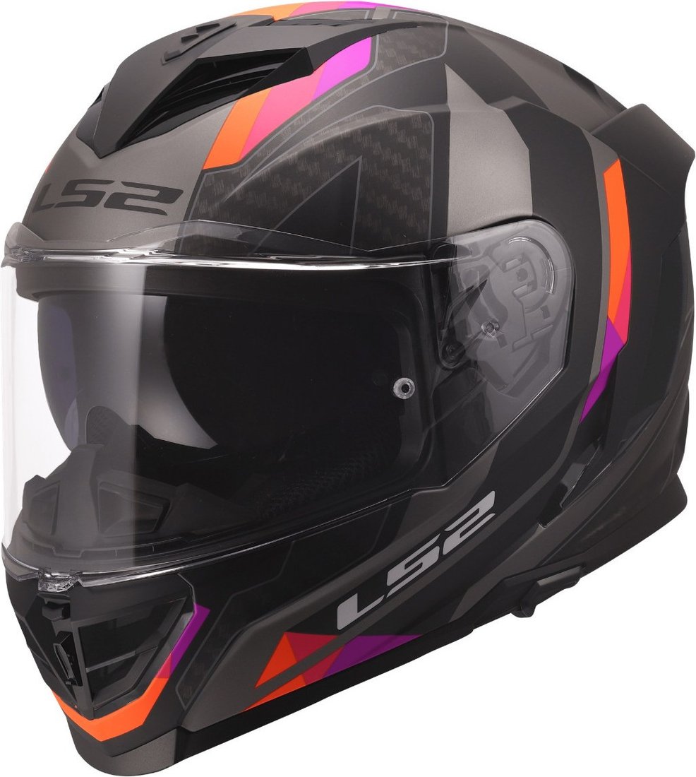 Мотошлем LS2 FF818 Storm III Sporty (L, серый/фиолетовый)