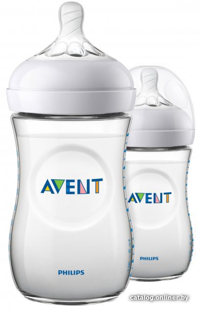 Набор бутылочек для кормления Philips Avent Natural SCF033/27 2 шт (260 мл)