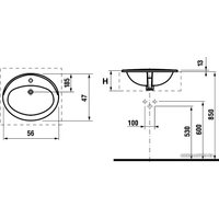 Умывальник Roca Adora 56x47 [327203000]