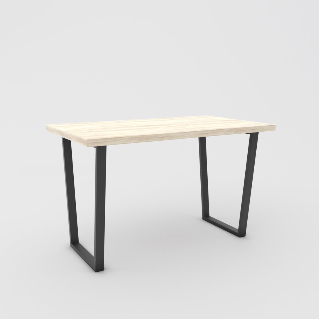 

Кухонный стол Hype Mebel Трапеция раздвижной 110x70 (черный/древесина белая)
