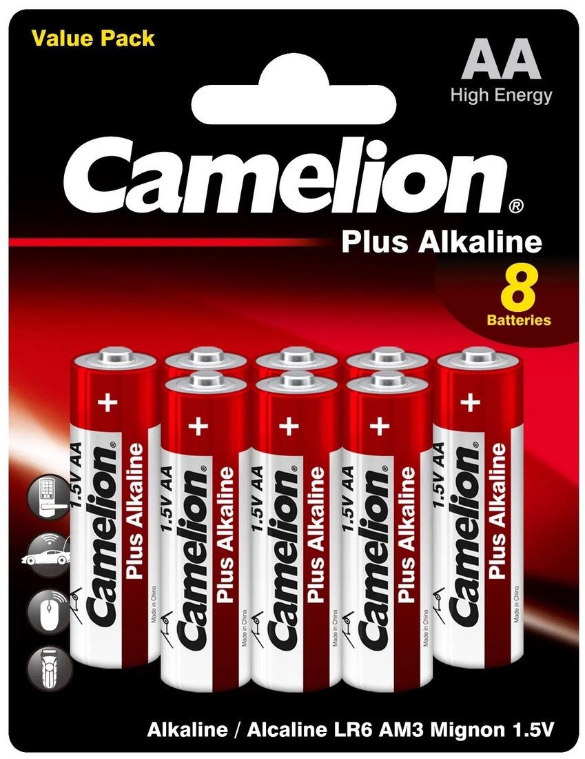 

Батарейка Camelion LR6 Plus Alkaline BL-8 LR6-BP8