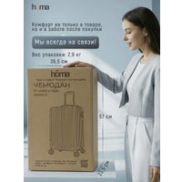 Чемодан-спиннер Homa CHMD-S-SL (серебристый, S)