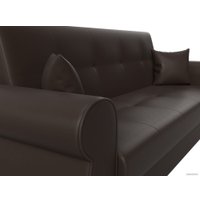 Диван Лига диванов Лига-019 118384 (экокожа, коричневый/подушки коричневый)