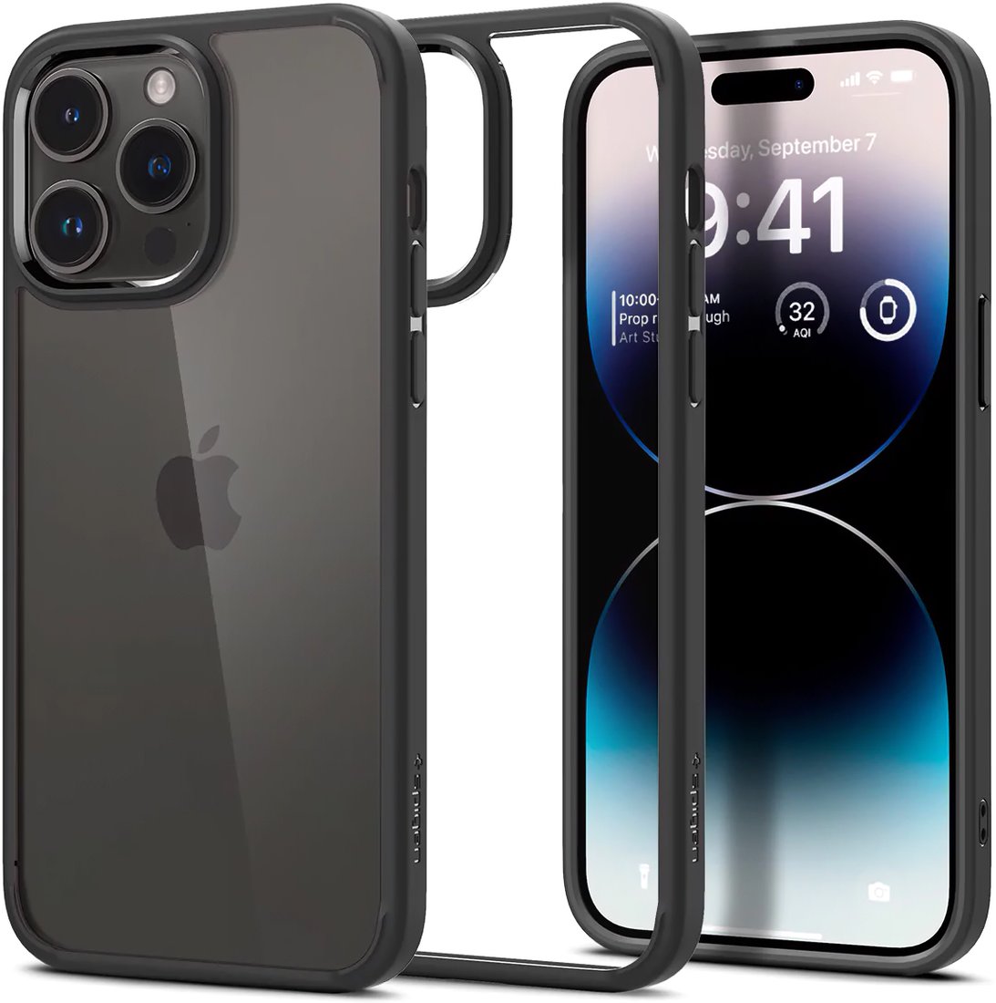 

Чехол для телефона Spigen Ultra Hybrid iPhone 14 Pro Max ACS04817 (черный матовый)