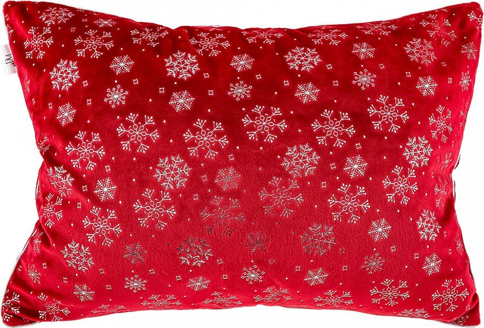 

Декоративная подушка Домашняя Мода Новогодний принт (50х35, бордо)