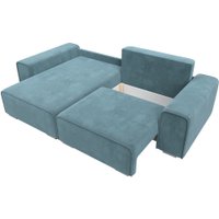 Угловой диван Лига диванов Лига-029 левый 121925L (велюр бирюзовый)