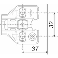 Планка для петель Boyard Neo Xit с эксцентриком H5110