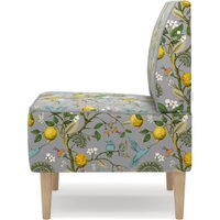 Интерьерное кресло MONOFIX Одос Принт кресло (лимон светло-серый/микровелюр)