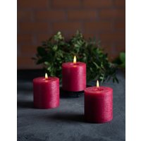 Набор свечей Мелт 75 мм (3 шт, бургундия)