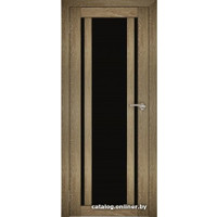 Межкомнатная дверь Юни Амати 11 (ч) 70x200 (дуб шале-натуральный/черное стекло) в Орше