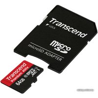 Карта памяти Transcend microSDXC UHS-I 400x Premium (Class 10) 64GB (TS64GUSDU1)